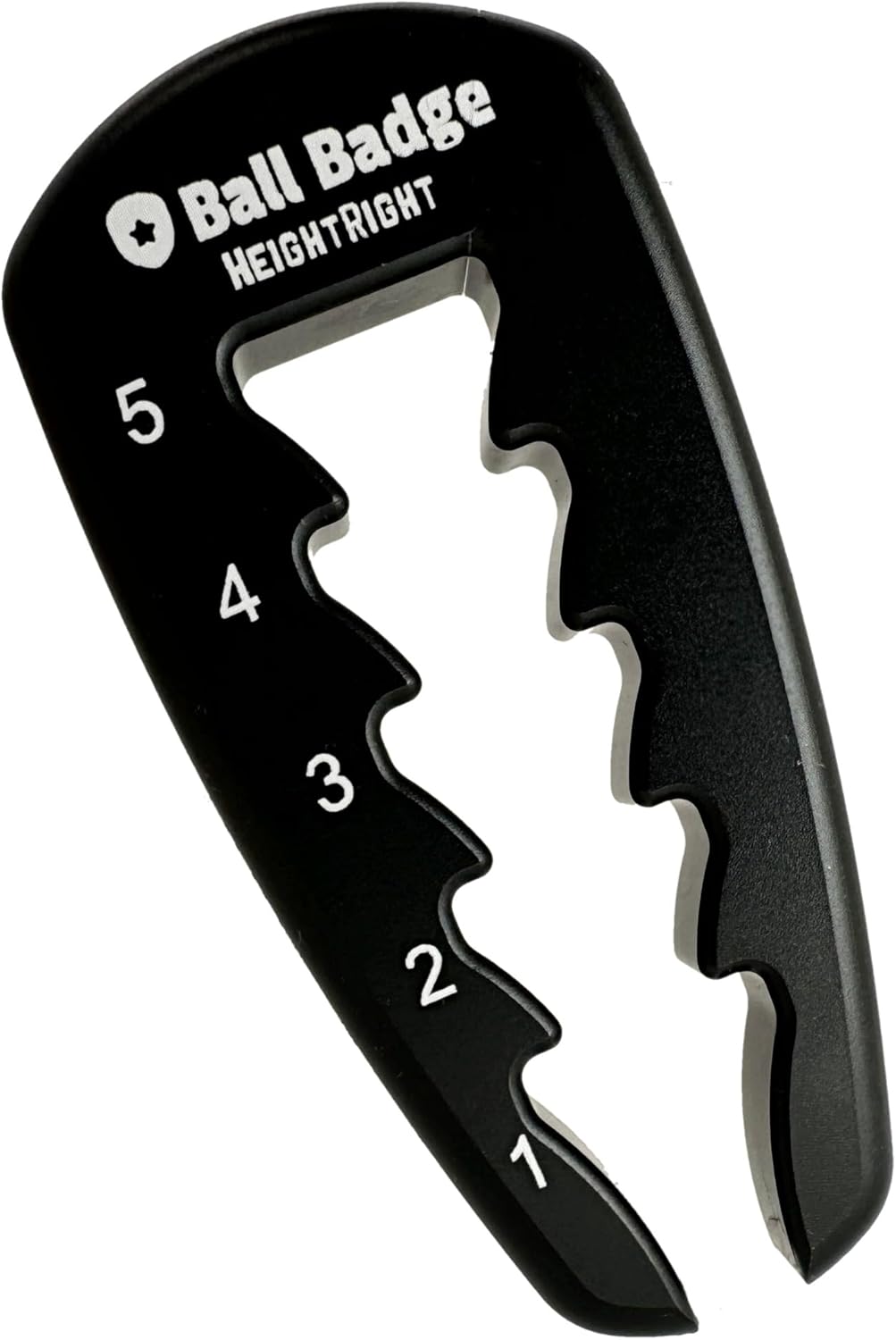 Ball Badge HeightRight Adjustable Golf Tee Height Tool – Precision Tee Height Setter for Consistent Swings, Durable Aluminum Design, Easy-to-Use Golf Training Aid