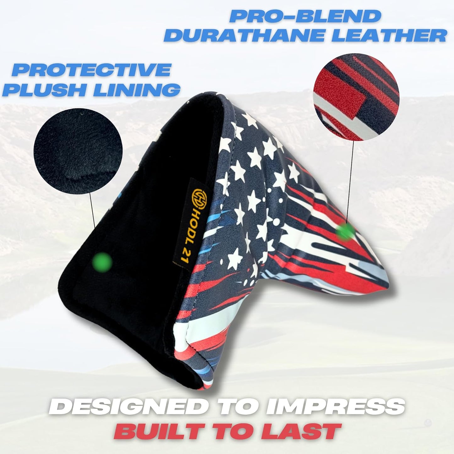 Stars & Stripes American Flag Golf Putter Cover - USA Flag Design, Fits Blade Putters, Waterproof & Protective Golf Club Cover, Stars and Stripes Design