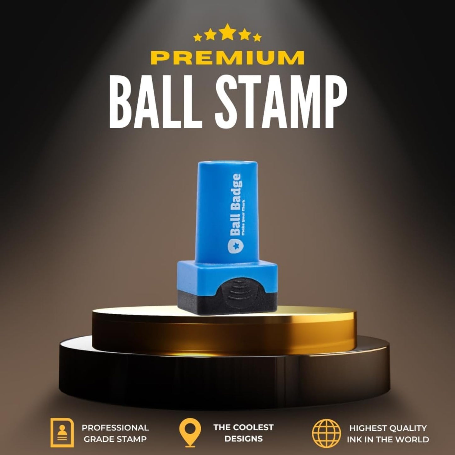 Ball Badge - Golf Ball Stamp, Self-Inking Golf Ball Stamper, Golf Ball Marker, Reusable Golf Ball Marking Tool to Identify Golf Balls - (Ball Stamp I Never Pull Out)