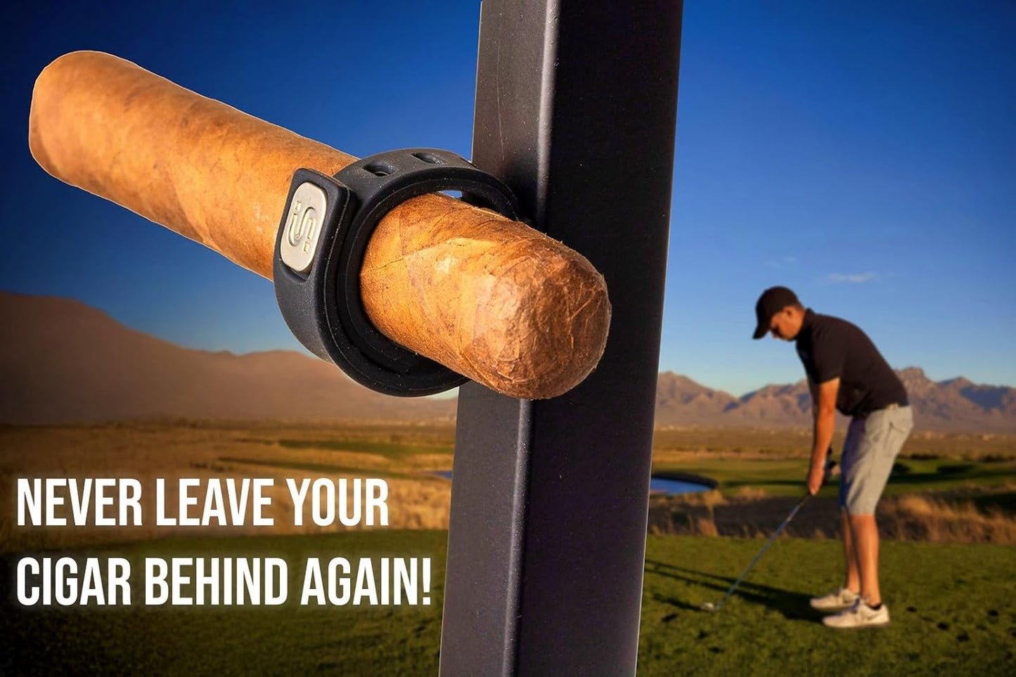 StogieStay Magnetic Holder - Portable Clip for Golf Carts & Accessories for Men - Premium Golf Gifts - Perfect for Fishing, Grilling, Camping & Sporting Events