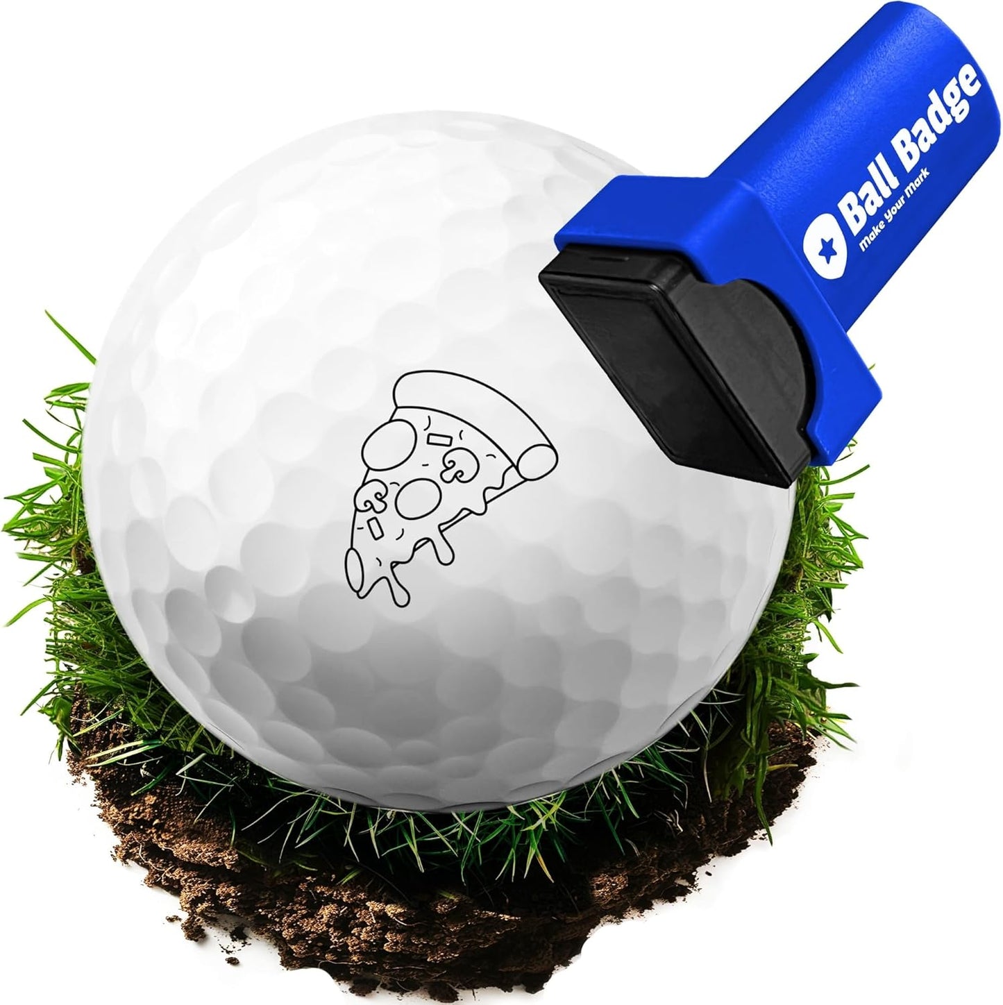 Ball Badge - Golf Ball Stamp, Self-Inking Golf Ball Stamper, Golf Ball Marker, Reusable Golf Ball Marking Tool to Identify Golf Balls, Reusable Ink Stamp - Icon Series