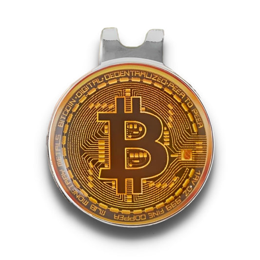HODL 21 Bitcoin Golf Ball Marker with Magnetic Hat Clip Set - Men's and Women's Golf Accessories and Gift Ideas - 2 Bitcoin Ball Markers - Removable Attaches Easily to Golf Cap