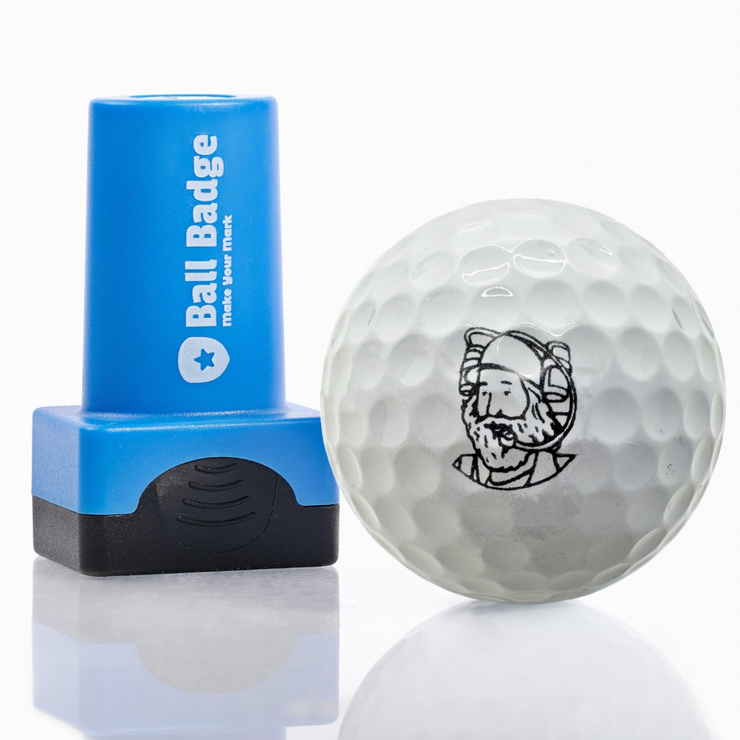 Ball Badge - Golf Ball Stamp, Self-Inking Golf Ball Stamper, Golf Ball Marker, Reusable Golf Ball Marking Tool to Identify Golf Balls - (Ball Stamp Caddy Otto)