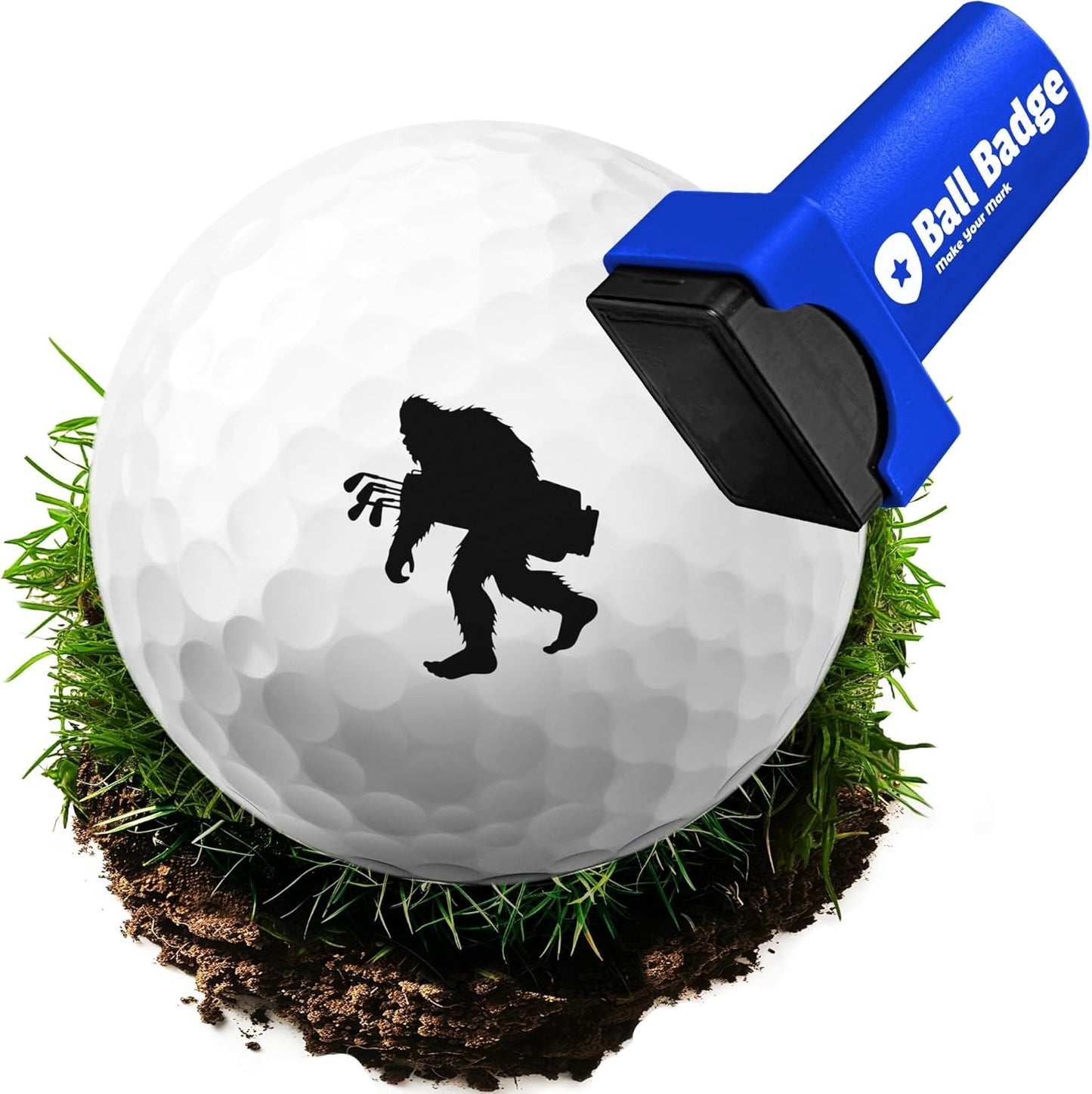 Ball Badge - Golf Ball Stamp, Self-Inking Golf Ball Stamper, Golf Ball Marker, Reusable Golf Ball Marking Tool to Identify Golf Balls, Reusable Ink Stamp - Icon Series