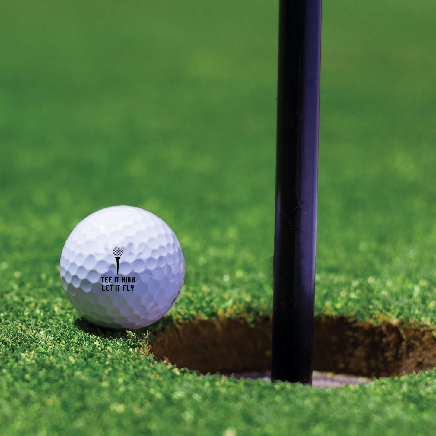 Ball Badge - Golf Ball Stamp, Self-Inking Golf Ball Stamper, Golf Ball Marker, Reusable Golf Ball Marking Tool to Identify Golf Balls - Reusable Ink Stamp for Golf Balls (Tee It High Let It Fly)