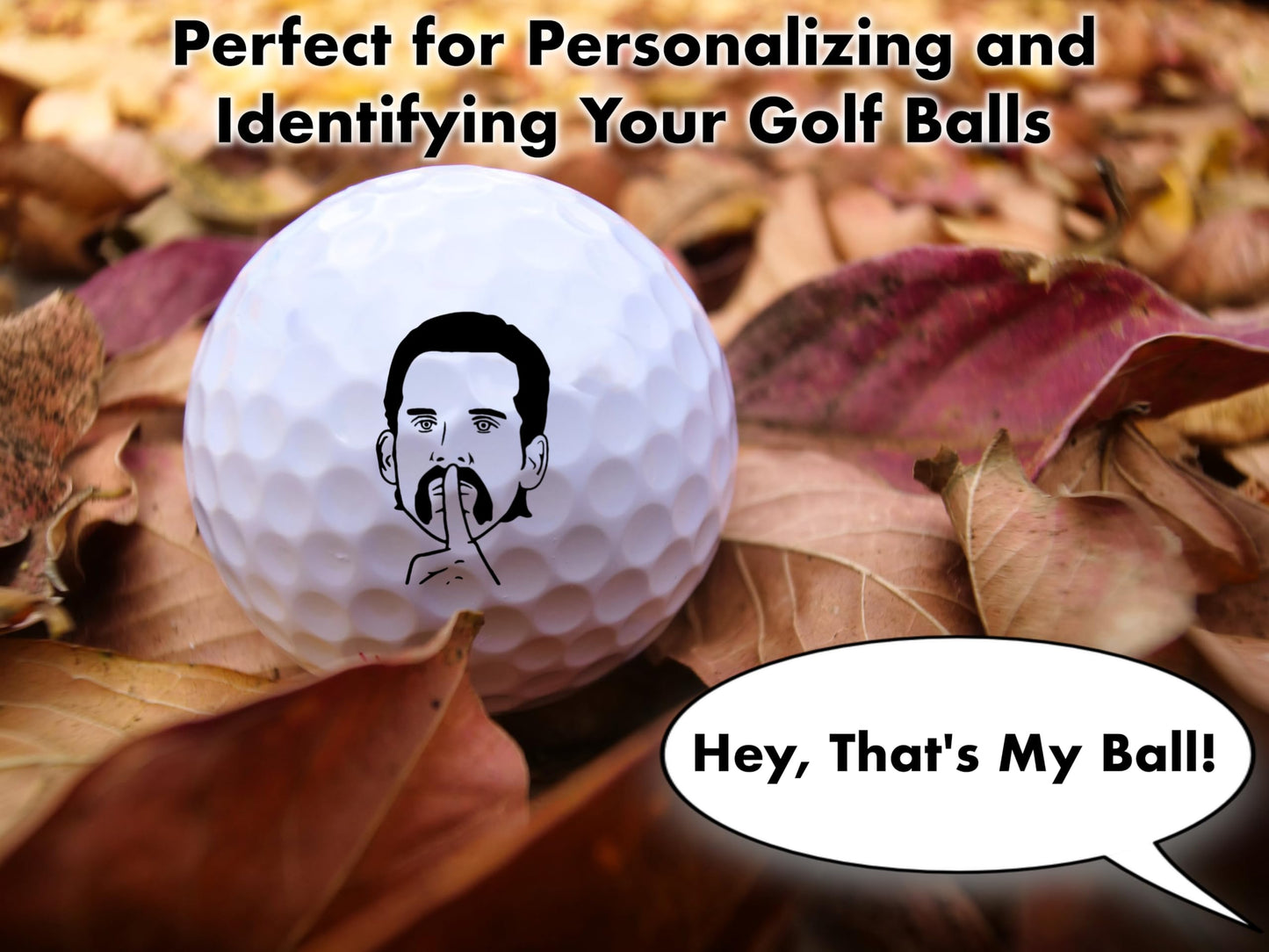 Ball Badge - Golf Ball Stamp, Self-Inking Golf Ball Stamper, Golf Ball Marker, Reusable Golf Ball Marking Tool to Identify Golf Balls - Reusable Ink Stamp for Golf Balls (My World Now, Grandma)