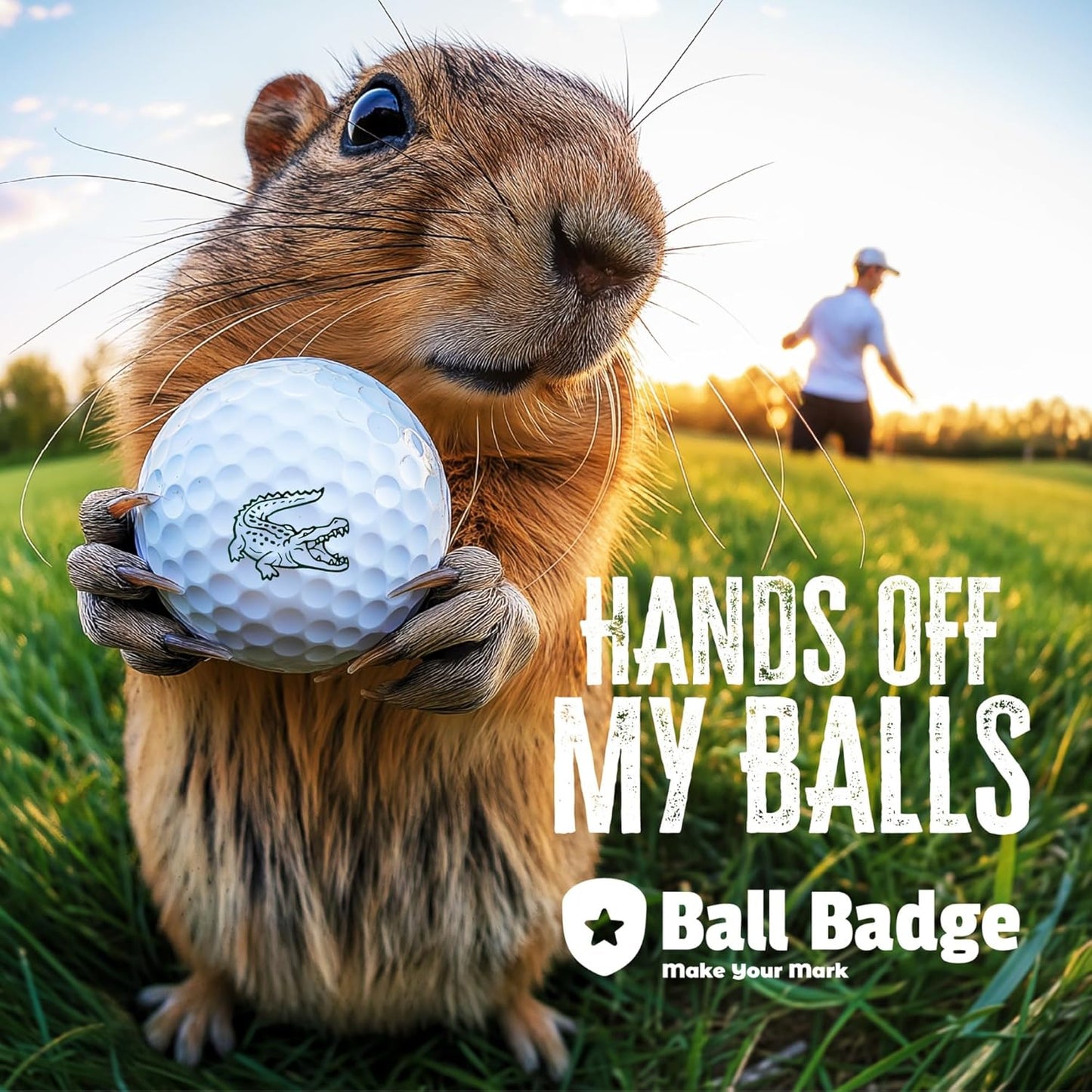 HODL 21 Ball Badge Golf Ball Stamp β Self-Inking Golf Marker, Quick-Dry & Waterproof β No Leaks, No Messy Refills β Durable, Reusable Golf Ball Stamper Golfing Gift & Accessory (Alligator)