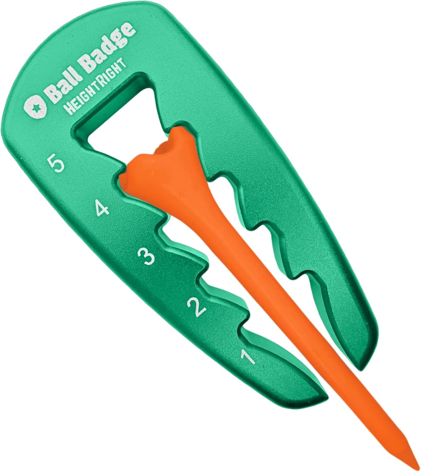 Ball Badge HeightRight Adjustable Golf Tee Height Tool – Precision Tee Height Setter for Consistent Swings, Durable Aluminum Design, Easy-to-Use Golf Training Aid