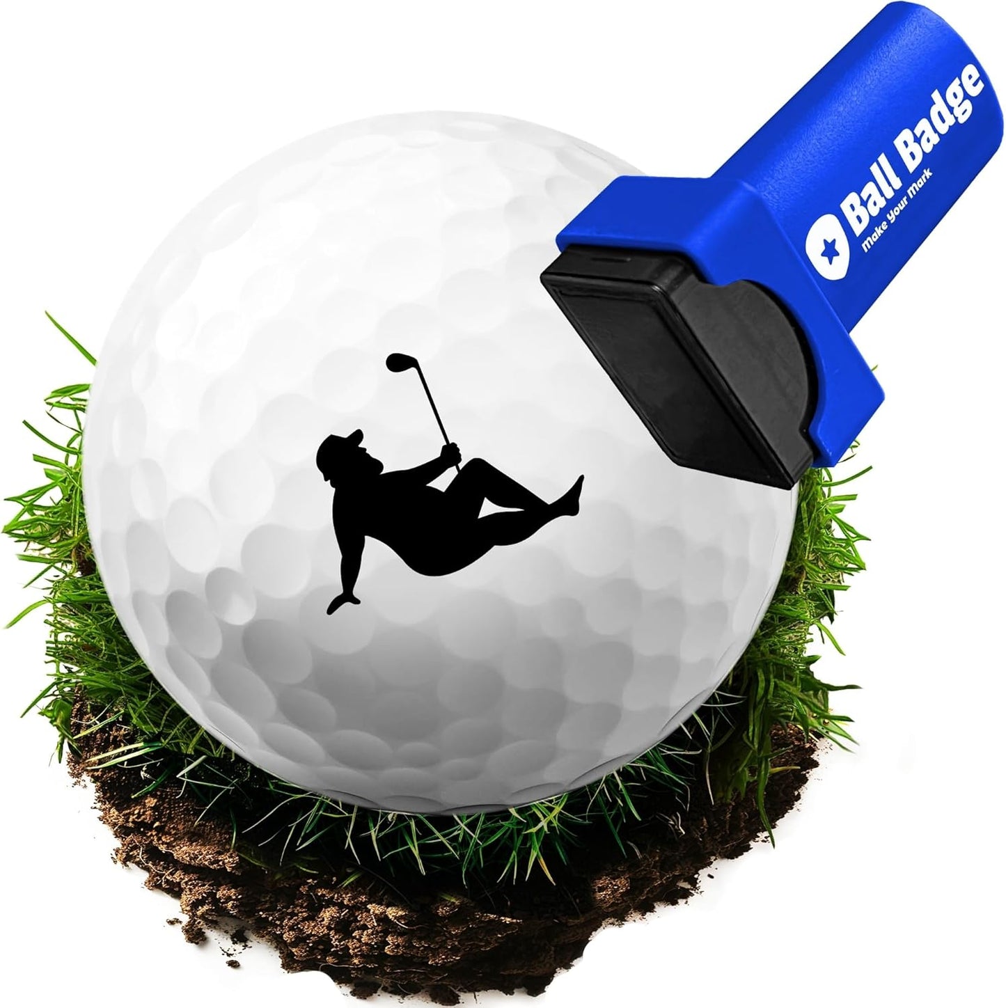 Ball Badge - Golf Ball Stamp, Self-Inking Golf Ball Stamper, Golf Ball Marker, Reusable Golf Ball Marking Tool to Identify Golf Balls - Funny Series