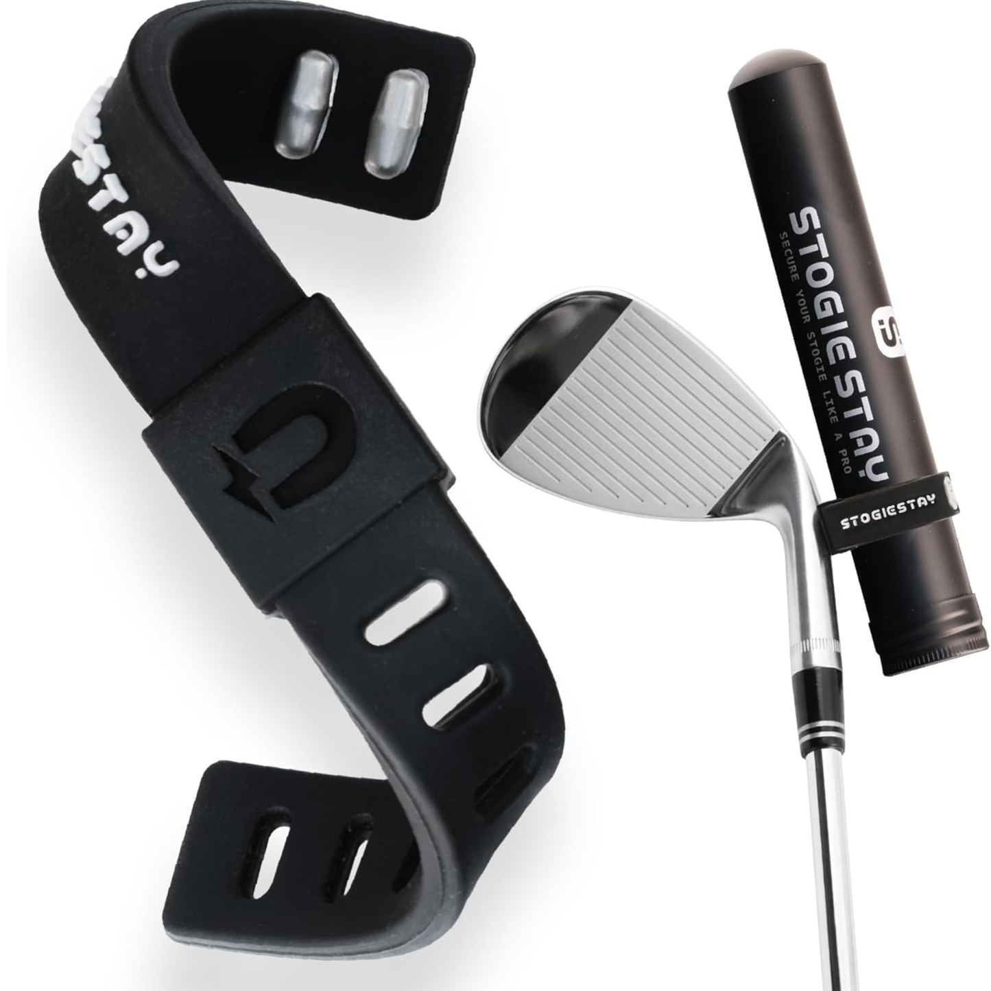 StogieStay Magnetic Stogie Holder - Portable Stogie Clip for Golf Carts & Accessories for Men - Premium Golf Gifts - Perfect for Fishing, Grilling, Camping & Sporting Events