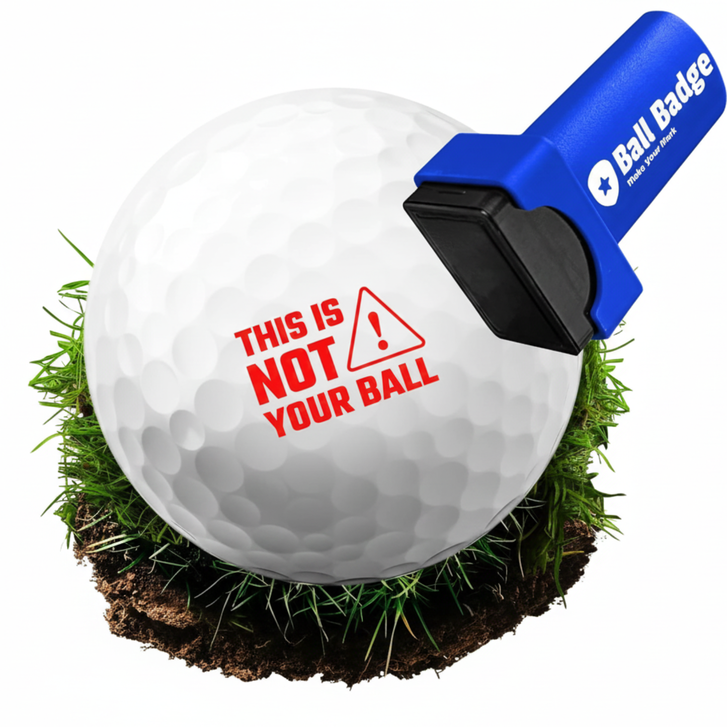 Ball Badge - Golf Ball Stamp, Self-Inking Golf Ball Stamper, Golf Ball Marker, Reusable Golf Ball Marking Tool to Identify Golf Balls - Reusable Ink Stamp for Golf Balls - Golf Series