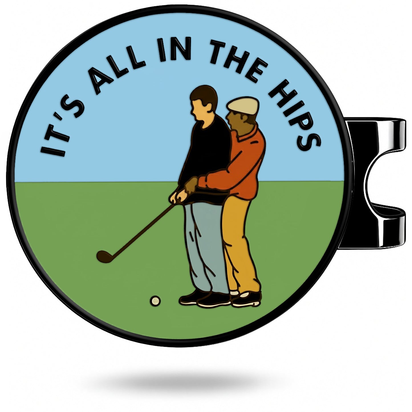 HODL 21 Golf Ball Marker and Hat Clip with Magnetic Attachment – Stylish Novelty Set Golf Gear – 1 Inch Diameter Markers with Strong Magnet - Hat Clip Marker