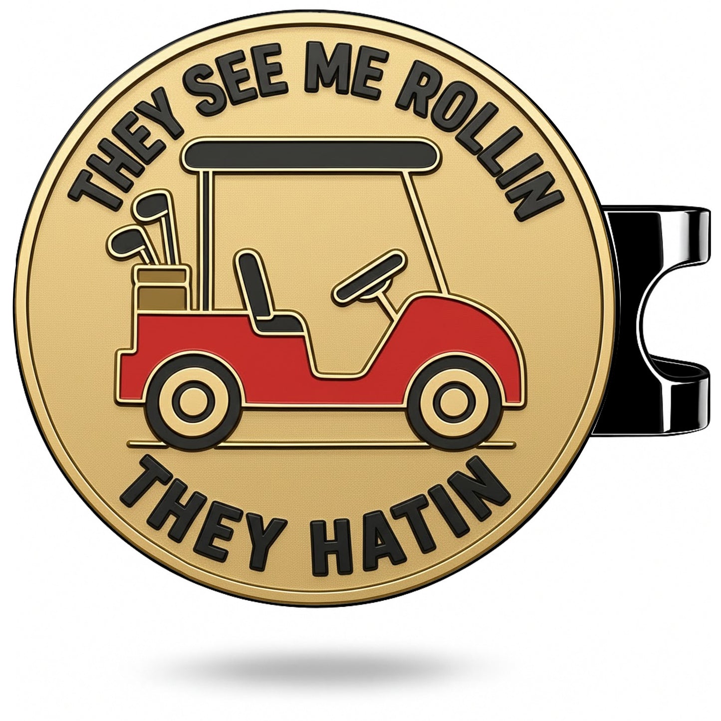 HODL 21 Golf Ball Marker and Hat Clip with Magnetic Attachment – Stylish Novelty Set Golf Gear – 1 Inch Diameter Markers with Strong Magnet - Hat Clip Marker