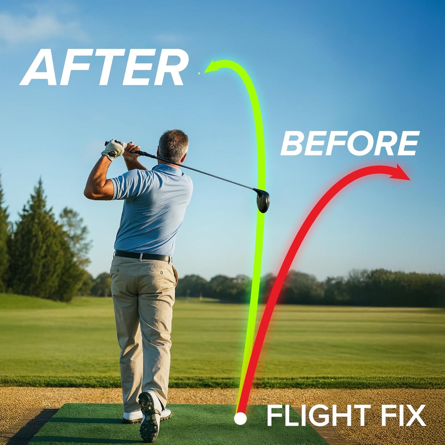 FlightFix Golf Ball Shaped Anti-Slice & Anti-Hook Compound – Flight Fix Reduces Side Spin for Straighter, Longer Shots – Increases Distance – Unique Golf Ball Packaging