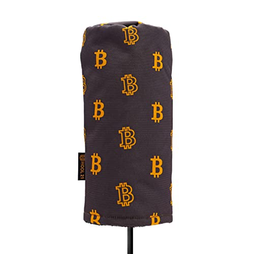 Golf Club Driver Headcover- Premium Bitcoin Barrel Style Golf Driver Head Covers- Durable Golf Club Cover Fits Most Drivers- Protective Golf Driver Head Cover for up to 460 cc Driver Woods