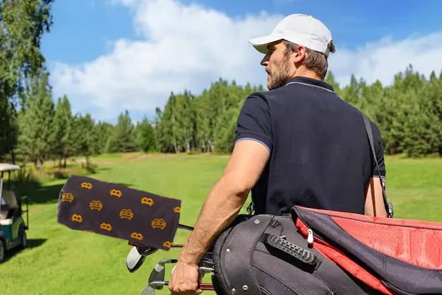 Golf Club Driver Headcover- Premium Bitcoin Barrel Style Golf Driver Head Covers- Durable Golf Club Cover Fits Most Drivers- Protective Golf Driver Head Cover for up to 460 cc Driver Woods