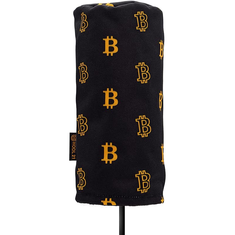 Golf Club Driver Headcover- Premium Bitcoin Barrel Style Golf Driver Head Covers - Protective Golf Driver Head Cover for up to 460 cc Driver Woods
