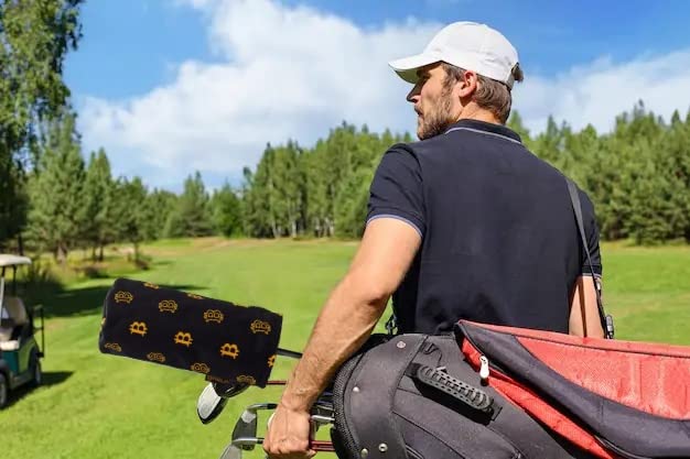 Golf Club Driver Headcover- Premium Bitcoin Barrel Style Golf Driver Head Covers - Protective Golf Driver Head Cover for up to 460 cc Driver Woods