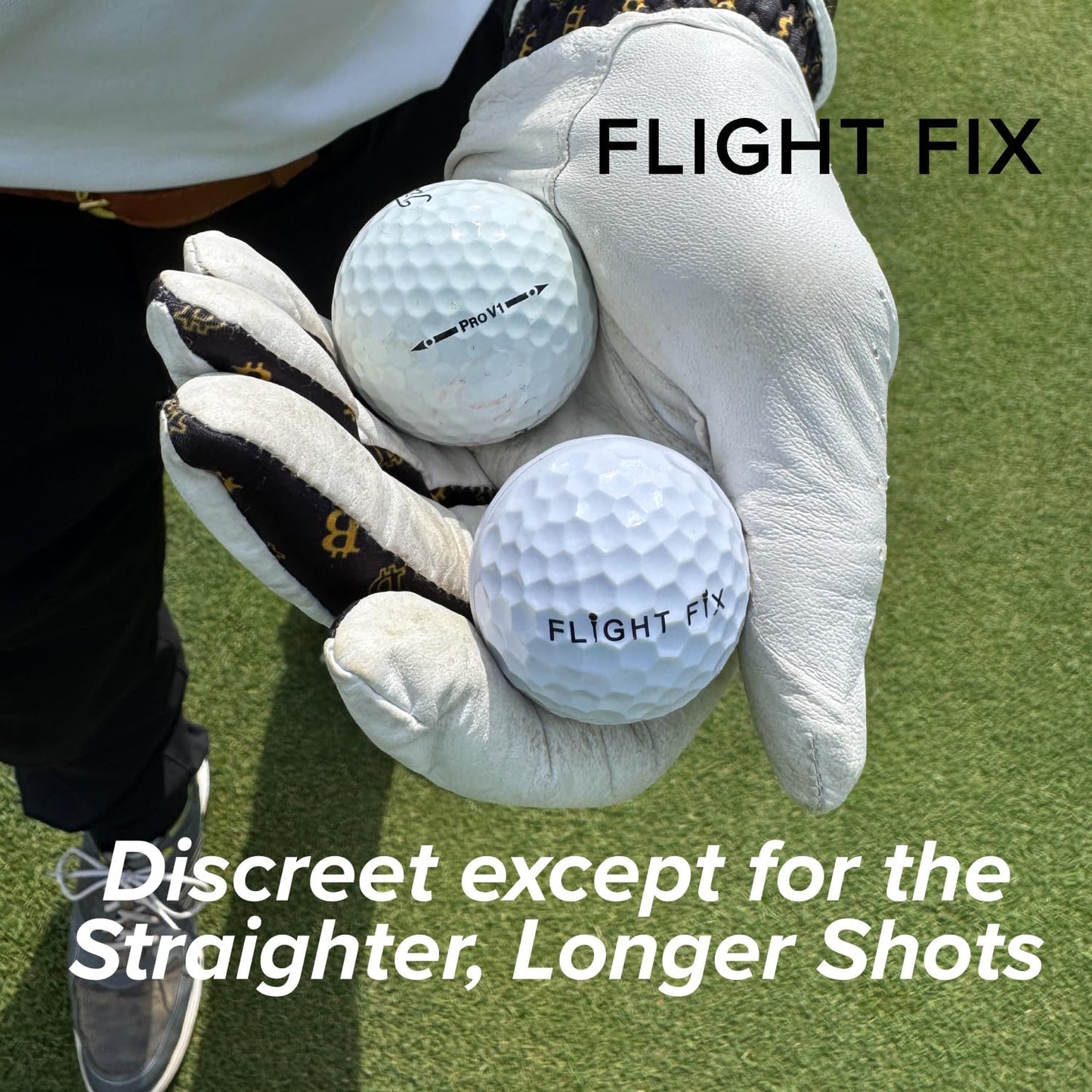 FlightFix Golf Ball Shaped Anti-Slice & Anti-Hook Compound – Flight Fix Reduces Side Spin for Straighter, Longer Shots – Increases Distance – Unique Golf Ball Packaging