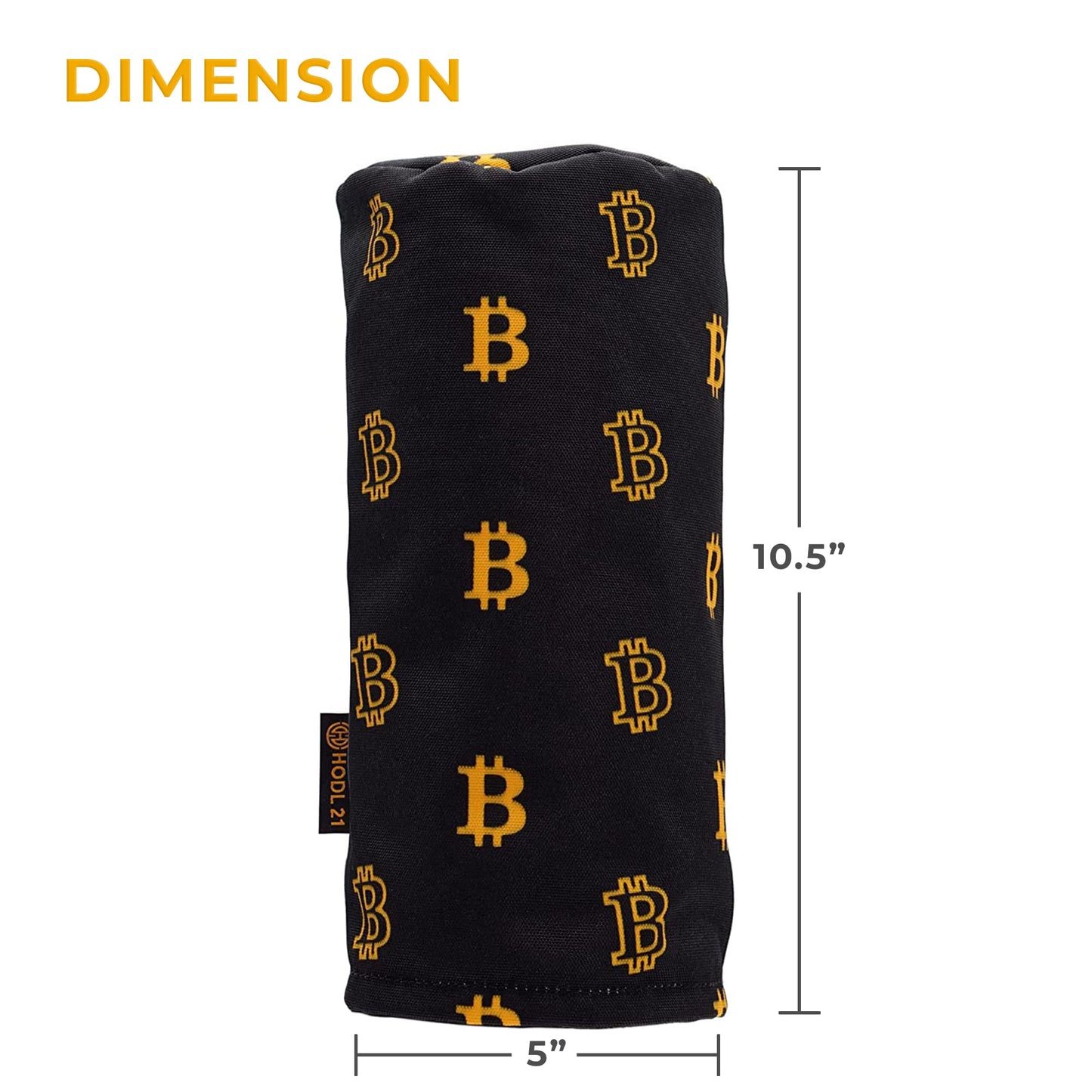 Golf Club Driver Headcover- Premium Bitcoin Barrel Style Golf Driver Head Covers - Protective Golf Driver Head Cover for up to 460 cc Driver Woods