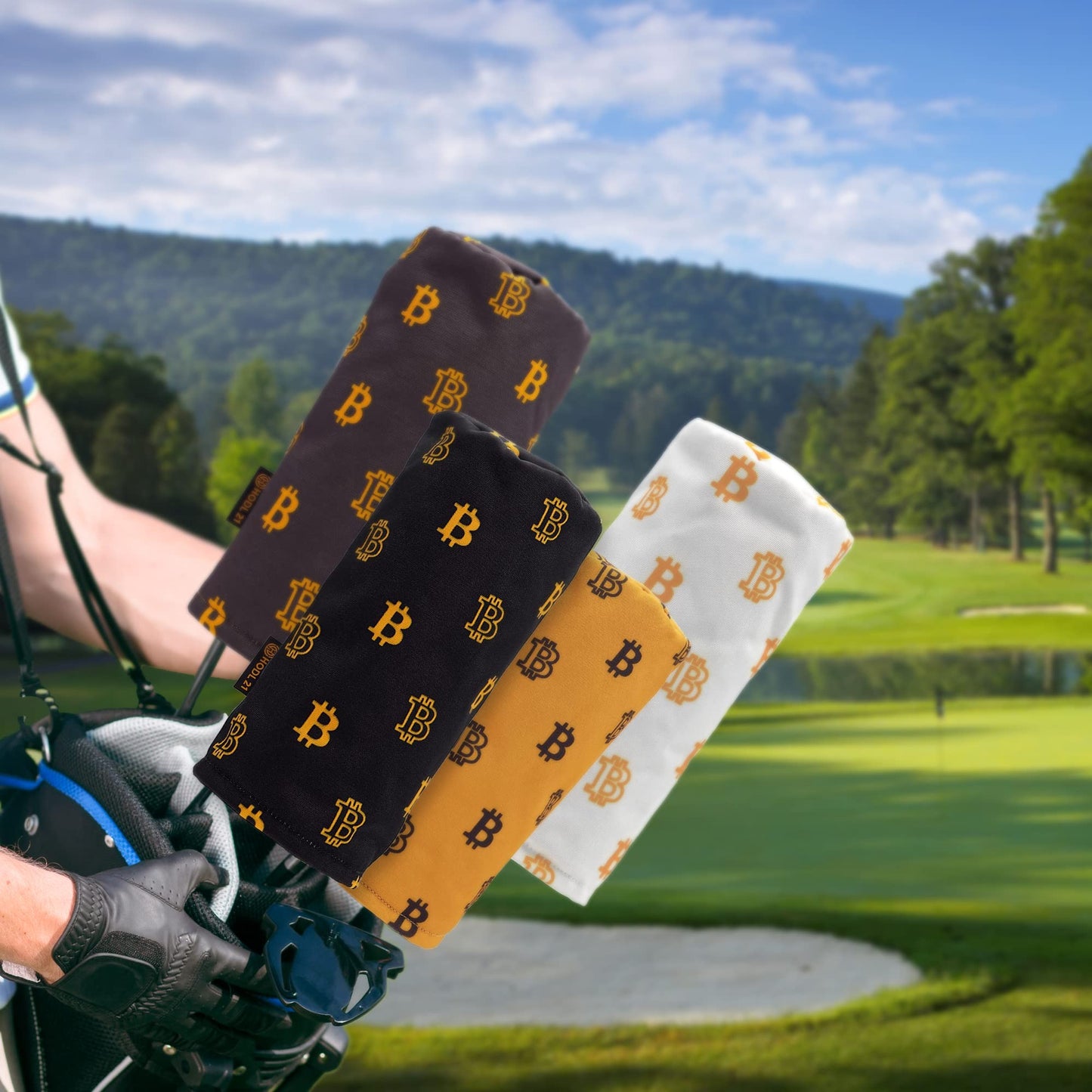 Golf Club Driver Headcover- Premium Bitcoin Barrel Style Golf Driver Head Covers - Protective Golf Driver Head Cover for up to 460 cc Driver Woods