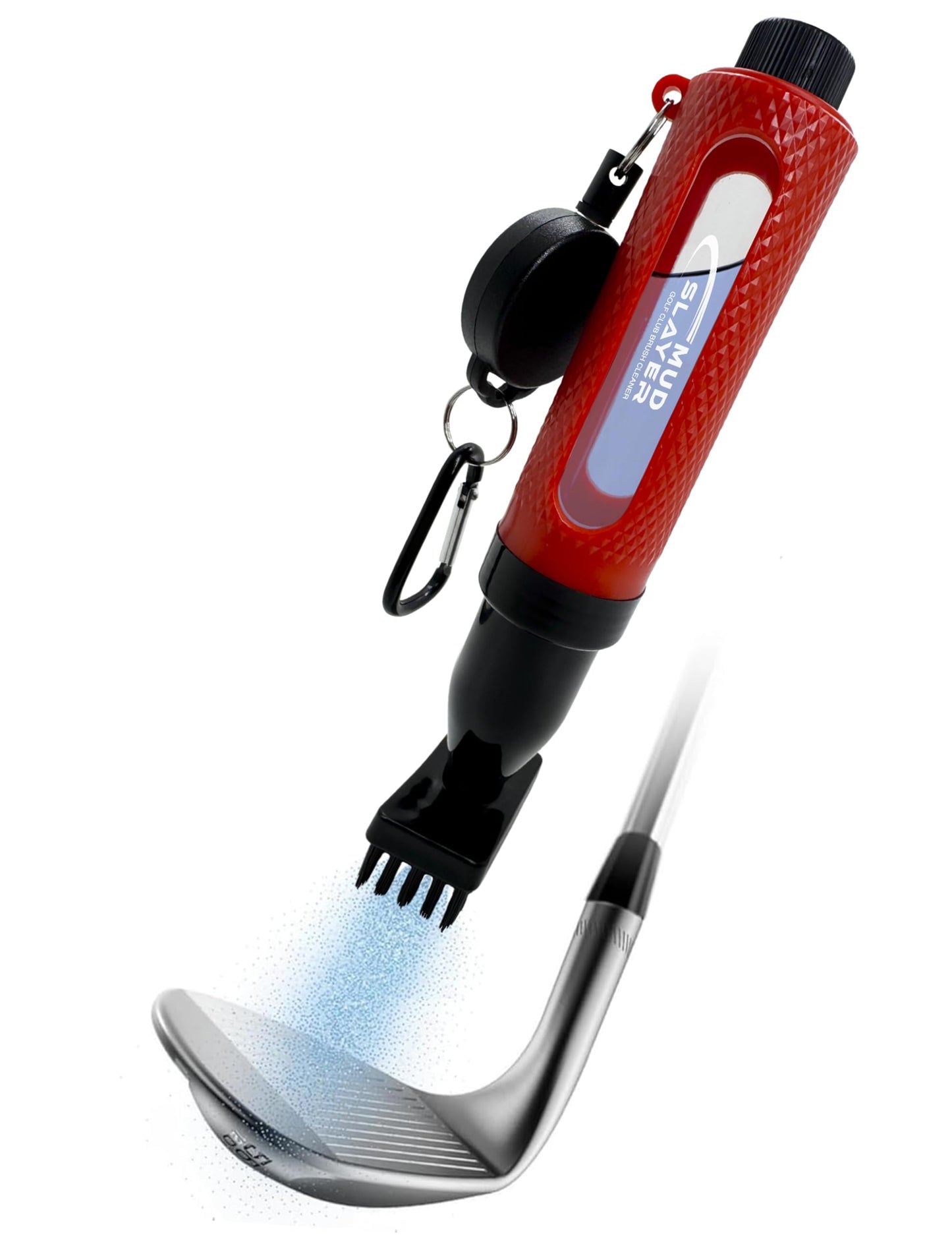 HODL 21 Mud Slayer Golf Club Cleaning Brush with Fine Mist Spray, Leak-Proof Viewing Window & Retractable Clip – Dual Bristle Head, Ergonomic Handle – Must-Have Golf Accessories for Men & Women
