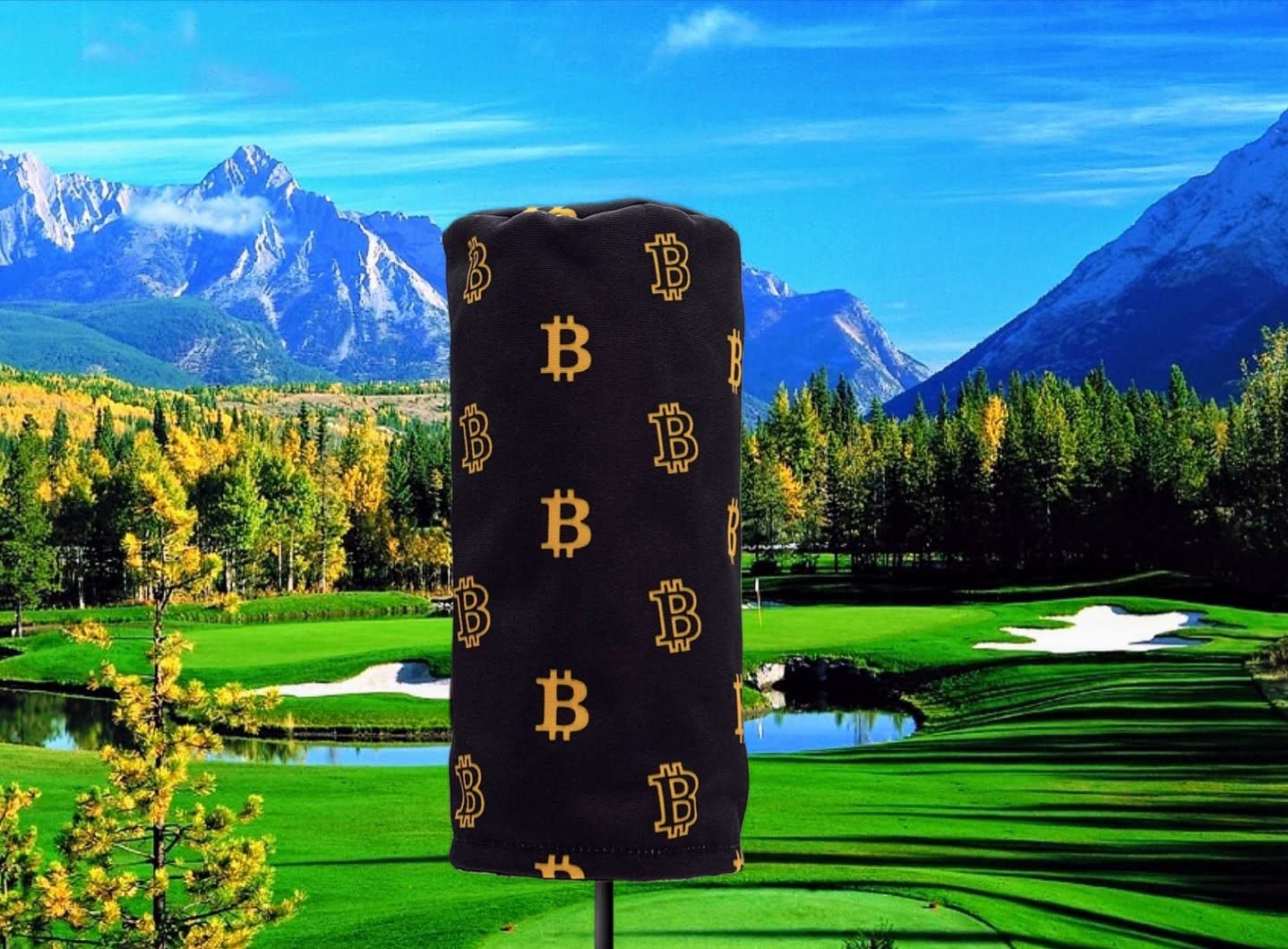 Golf Club Driver Headcover- Premium Bitcoin Barrel Style Golf Driver Head Covers - Protective Golf Driver Head Cover for up to 460 cc Driver Woods