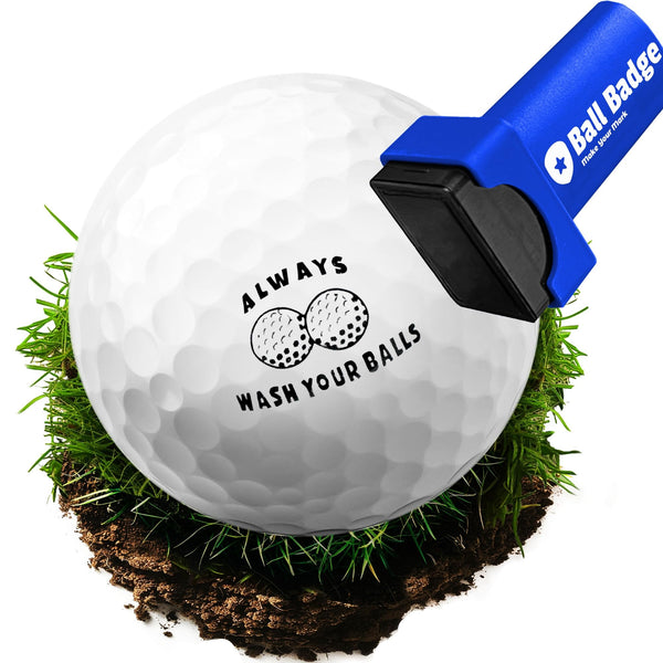 Ball Badge - Golf Ball Stamp, Self-Inking Golf Ball Stamper, Golf Ball Marker, Reusable Golf Ball Marking Tool to Identify Golf Balls - Funny Series