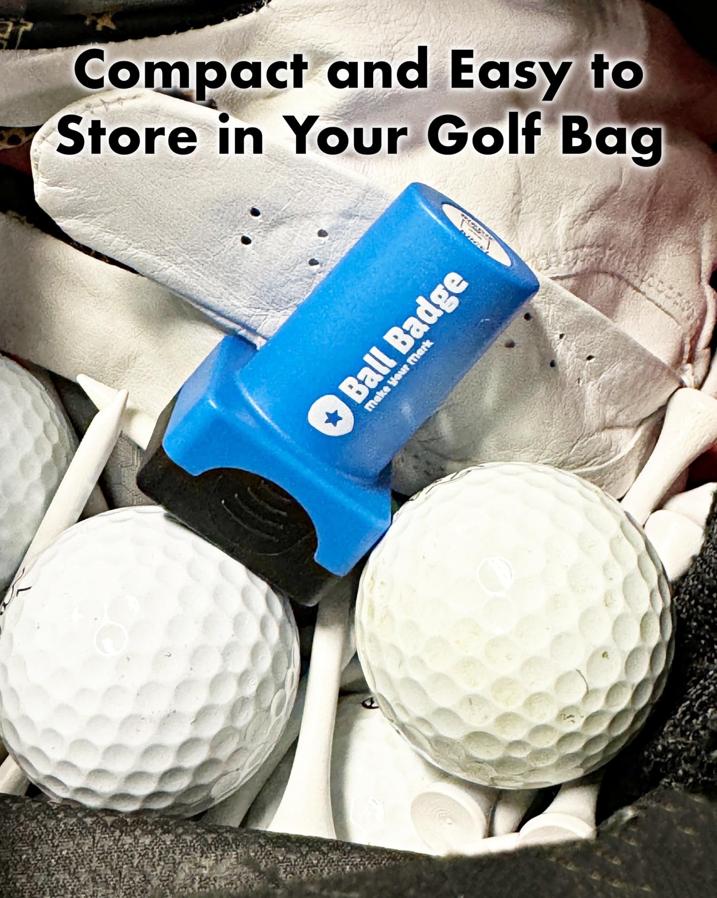 Ball Badge - Golf Ball Stamp, Self-Inking Golf Ball Stamper, Golf Ball Marker, Reusable Golf Ball Marking Tool to Identify Golf Balls - Reusable Ink Stamp for Golf Balls (Go Home Ball)