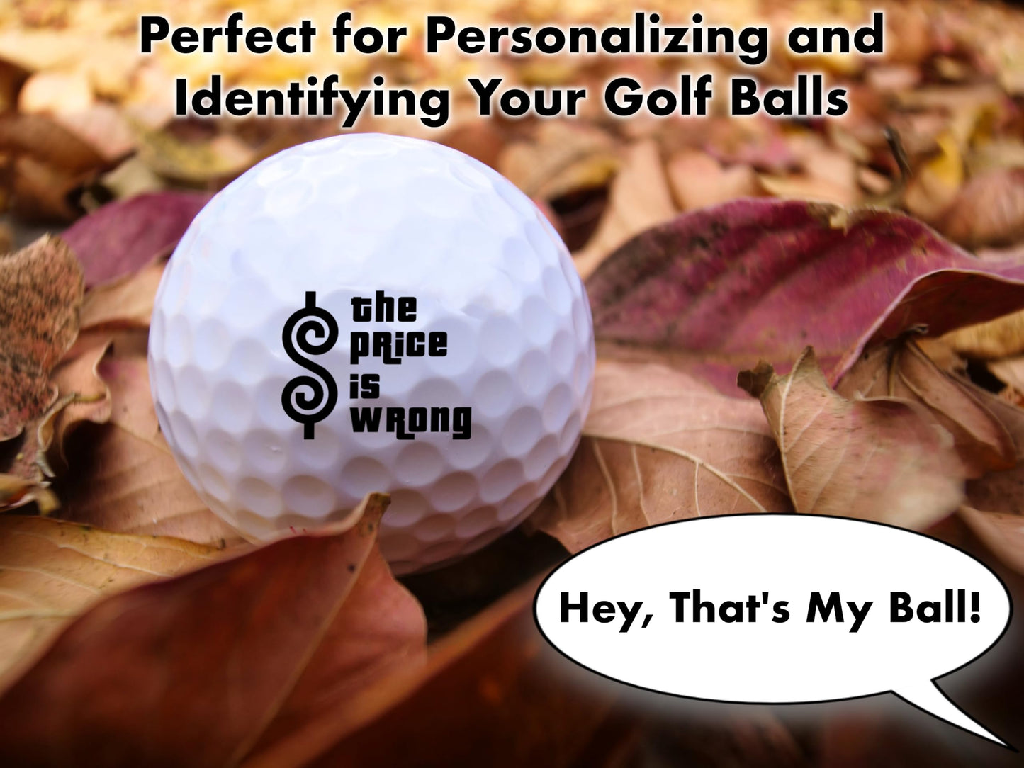 Ball Badge - Golf Ball Stamp, Self-Inking Golf Ball Stamper, Golf Ball Marker, Reusable Golf Ball Marking Tool to Identify Golf Balls - Reusable Ink Stamp for Golf Balls (The Price Is Wrong)