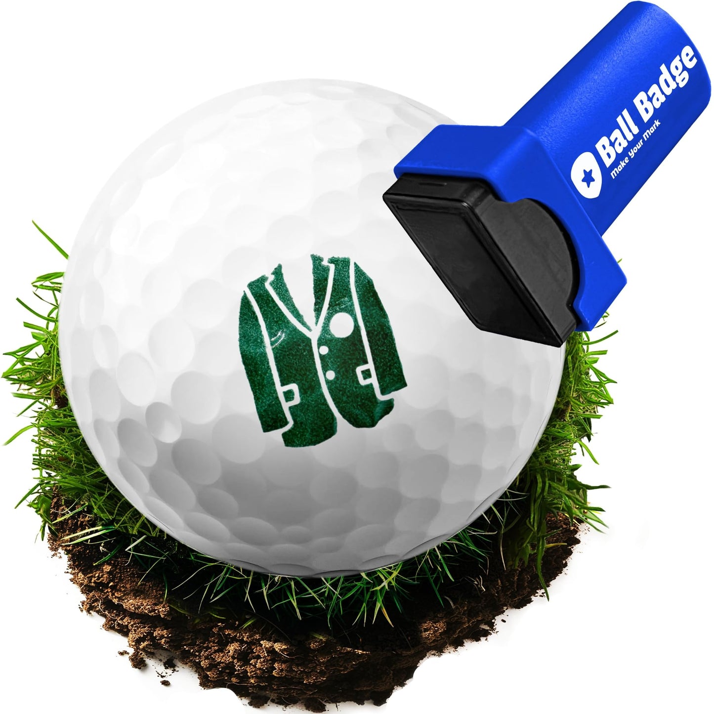 Ball Badge - Golf Ball Stamp, Self-Inking Golf Ball Stamper, Golf Ball Marker, Reusable Golf Ball Marking Tool to Identify Golf Balls - Reusable Ink Stamp for Golf Balls - Golf Series