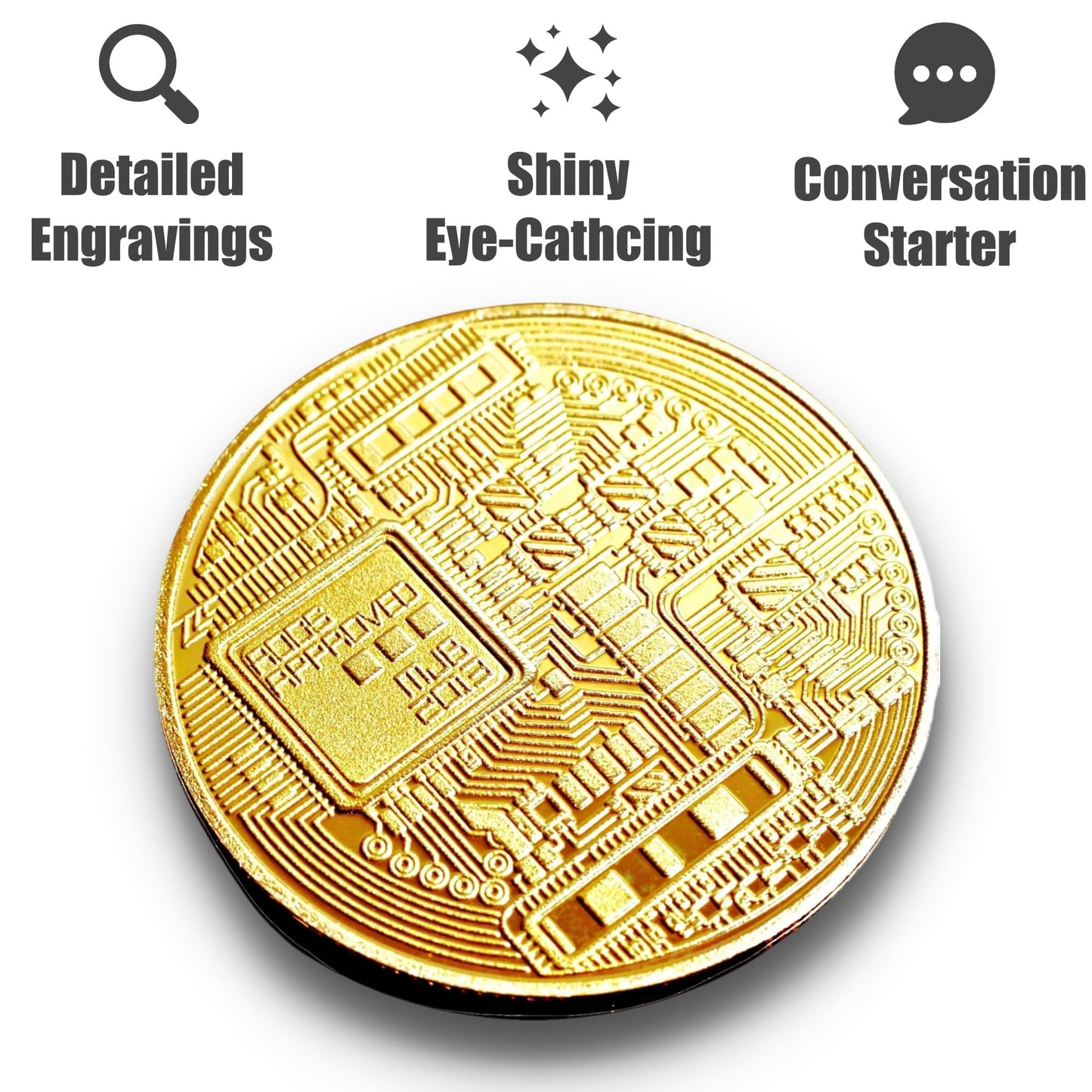 Collector's Edition Bitcoin Coin - Commemorative Cryptocurrency Collectible in Protective Acrylic Display Case - Perfect for Crypto Enthusiasts, Coin Collectors, and Gifts