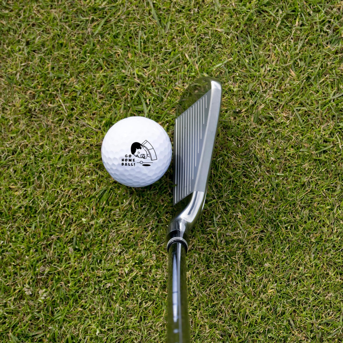 Ball Badge - Golf Ball Stamp, Self-Inking Golf Ball Stamper, Golf Ball Marker, Reusable Golf Ball Marking Tool to Identify Golf Balls - Reusable Ink Stamp for Golf Balls (Go Home Ball)