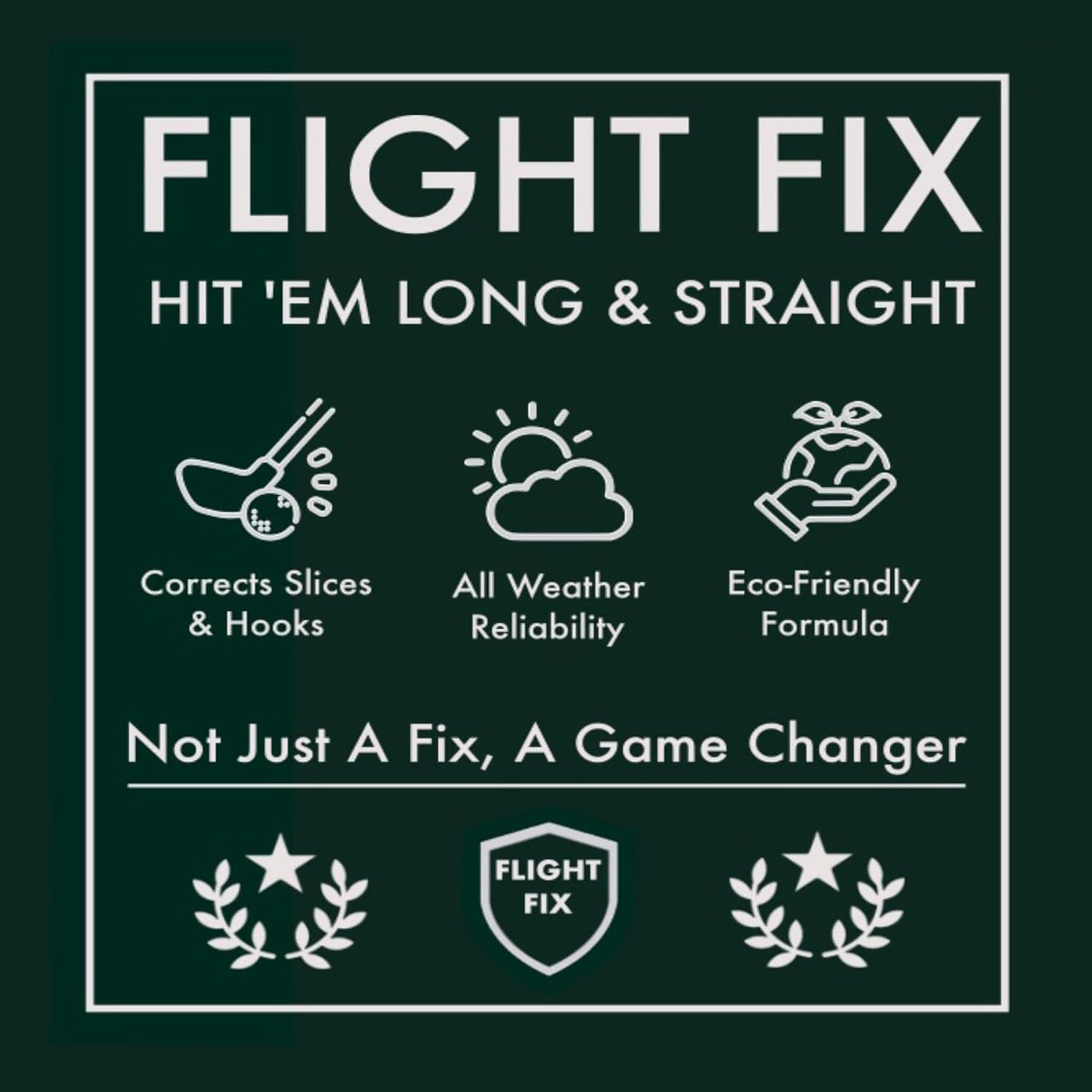 FlightFix Golf Ball Shaped Anti-Slice & Anti-Hook Compound – Flight Fix Reduces Side Spin for Straighter, Longer Shots – Increases Distance – Unique Golf Ball Packaging