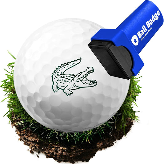 HODL 21 Ball Badge Golf Ball Stamp – Self-Inking Golf Marker, Quick-Dry & Waterproof – No Leaks, No Messy Refills – Durable, Reusable Golf Ball Stamper Golfing Gift & Accessory (Alligator)