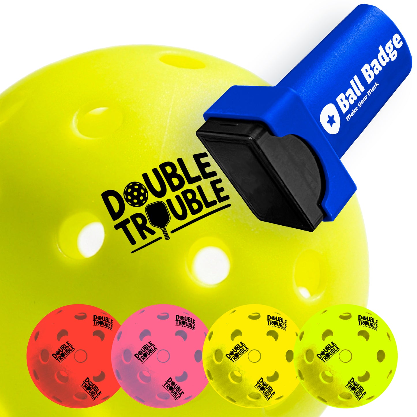 Ball Badge Pickleball Stamp – Pickleball Ball Marker to Mark & Identify Pickleballs, Durable Clean Print for Easy Recognition for Recreational & League Play