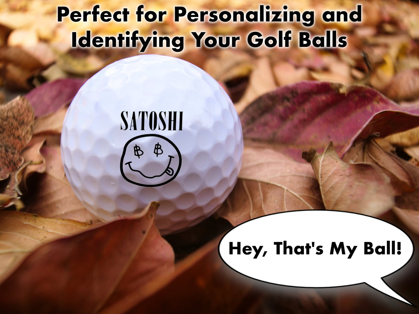 Ball Badge - Golf Ball Stamp, Self-Inking Golf Ball Stamper, Golf Ball Marker, Reusable Golf Ball Marking Tool to Identify Golf Balls, Reusable Ink Stamp - Icon Series