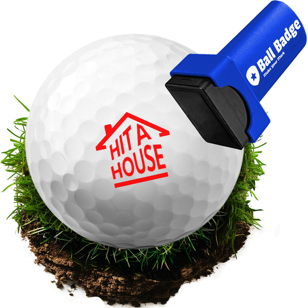 Ball Badge - Golf Ball Stamp, Self-Inking Golf Ball Stamper, Golf Ball Marker, Reusable Golf Ball Marking Tool to Identify Golf Balls - Reusable Ink Stamp for Golf Balls - Golf Series
