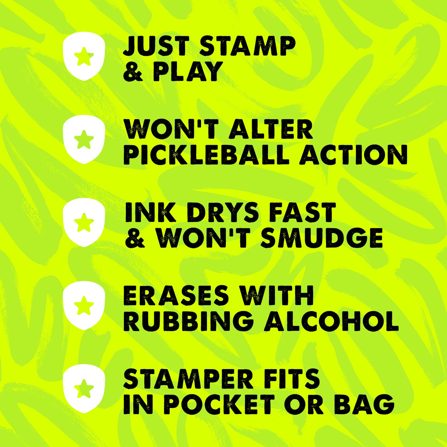 Ball Badge Pickleball Stamp – Pickleball Ball Marker to Mark & Identify Pickleballs, Durable Clean Print for Easy Recognition for Recreational & League Play