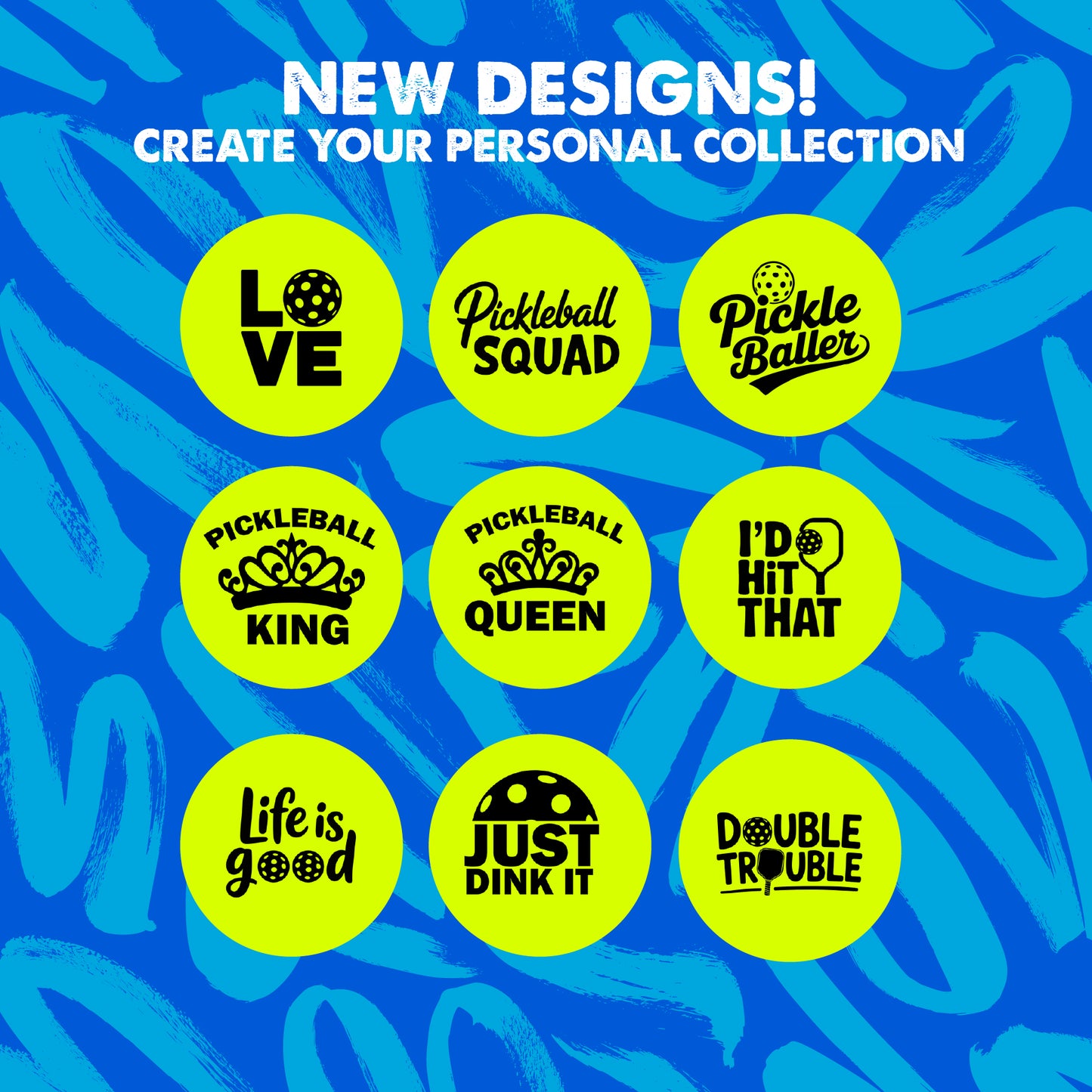 Ball Badge Pickleball Stamp – Pickleball Ball Marker to Mark & Identify Pickleballs, Durable Clean Print for Easy Recognition for Recreational & League Play