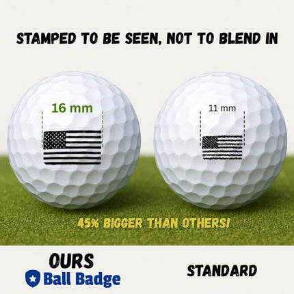 Ball Badge - Golf Ball Stamp, Self-Inking Golf Ball Stamper, Golf Ball Marker, Reusable Golf Ball Marking Tool to Identify Golf Balls, Reusable Ink Stamp - Icon Series