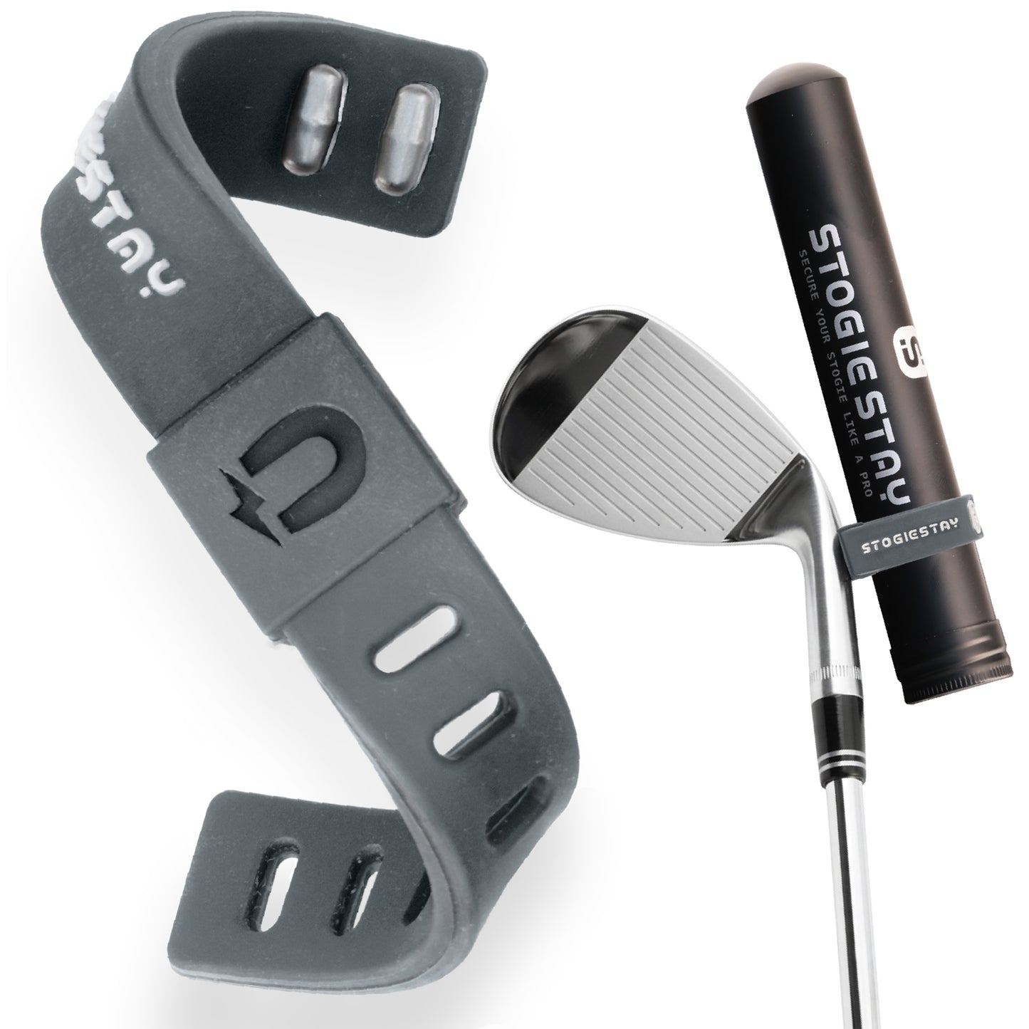 StogieStay Magnetic Stogie Holder - Portable Stogie Clip for Golf Carts & Accessories for Men - Premium Golf Gifts - Perfect for Fishing, Grilling, Camping & Sporting Events