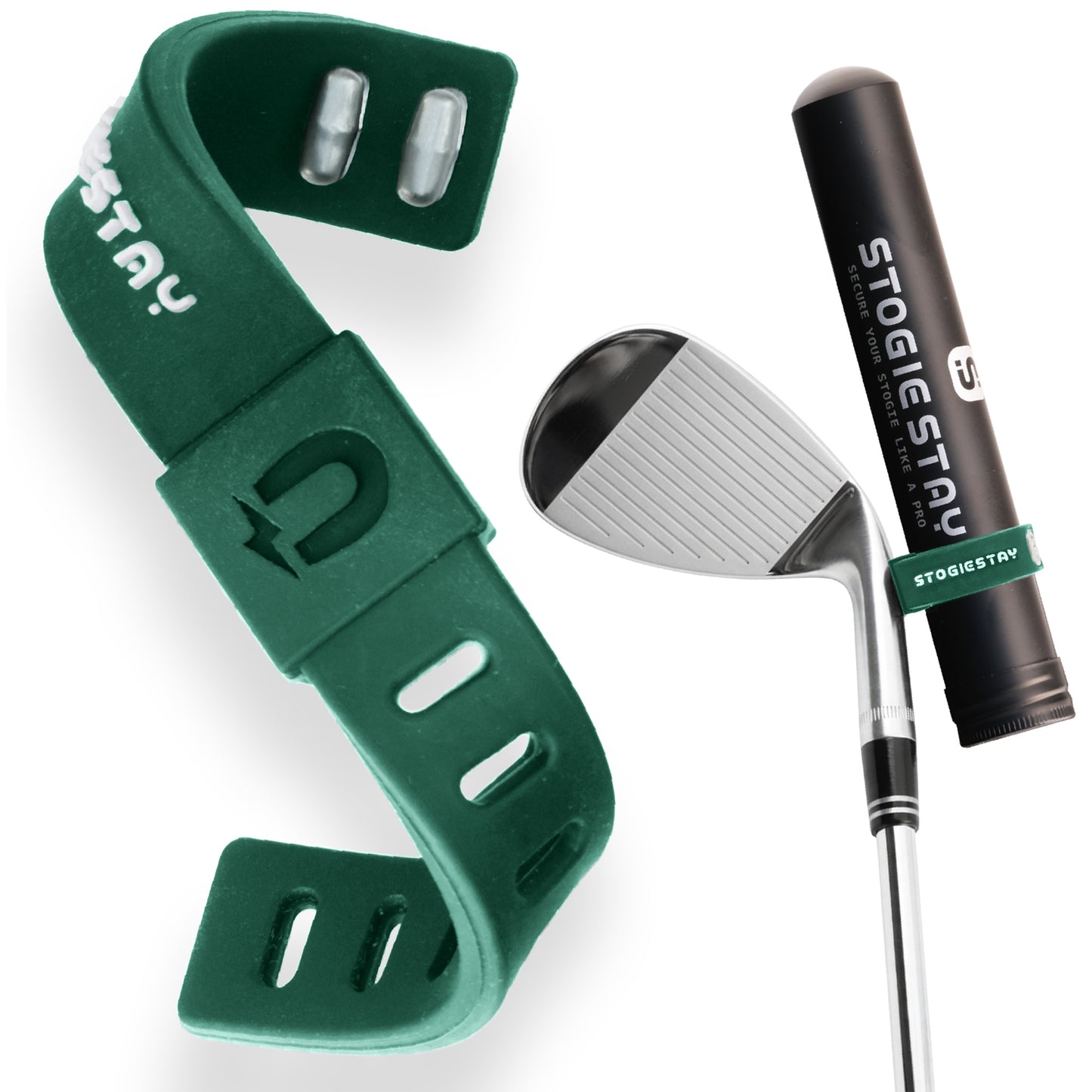 StogieStay Magnetic Stogie Holder - Portable Stogie Clip for Golf Carts & Accessories for Men - Premium Golf Gifts - Perfect for Fishing, Grilling, Camping & Sporting Events