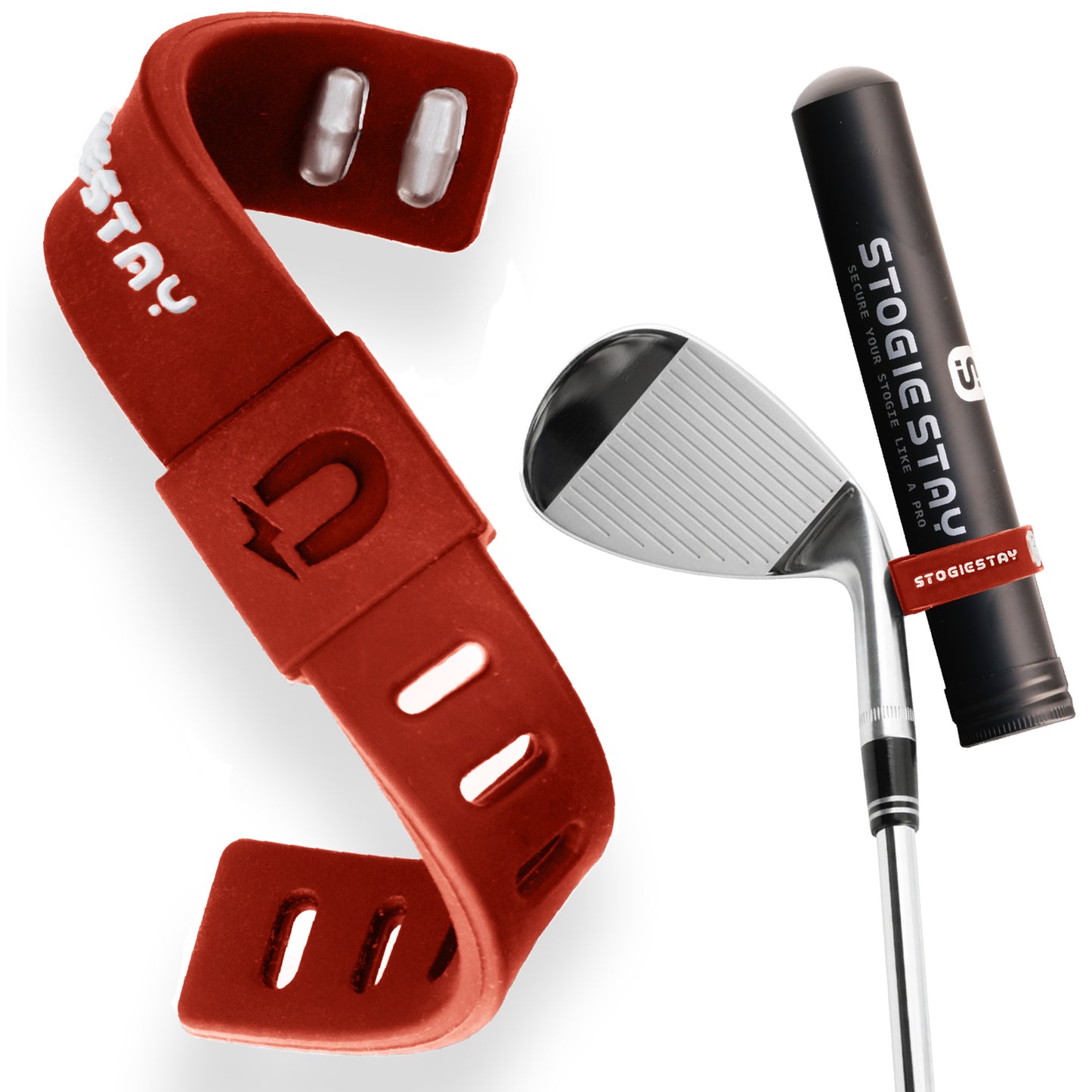 StogieStay Magnetic Stogie Holder - Portable Stogie Clip for Golf Carts & Accessories for Men - Premium Golf Gifts - Perfect for Fishing, Grilling, Camping & Sporting Events