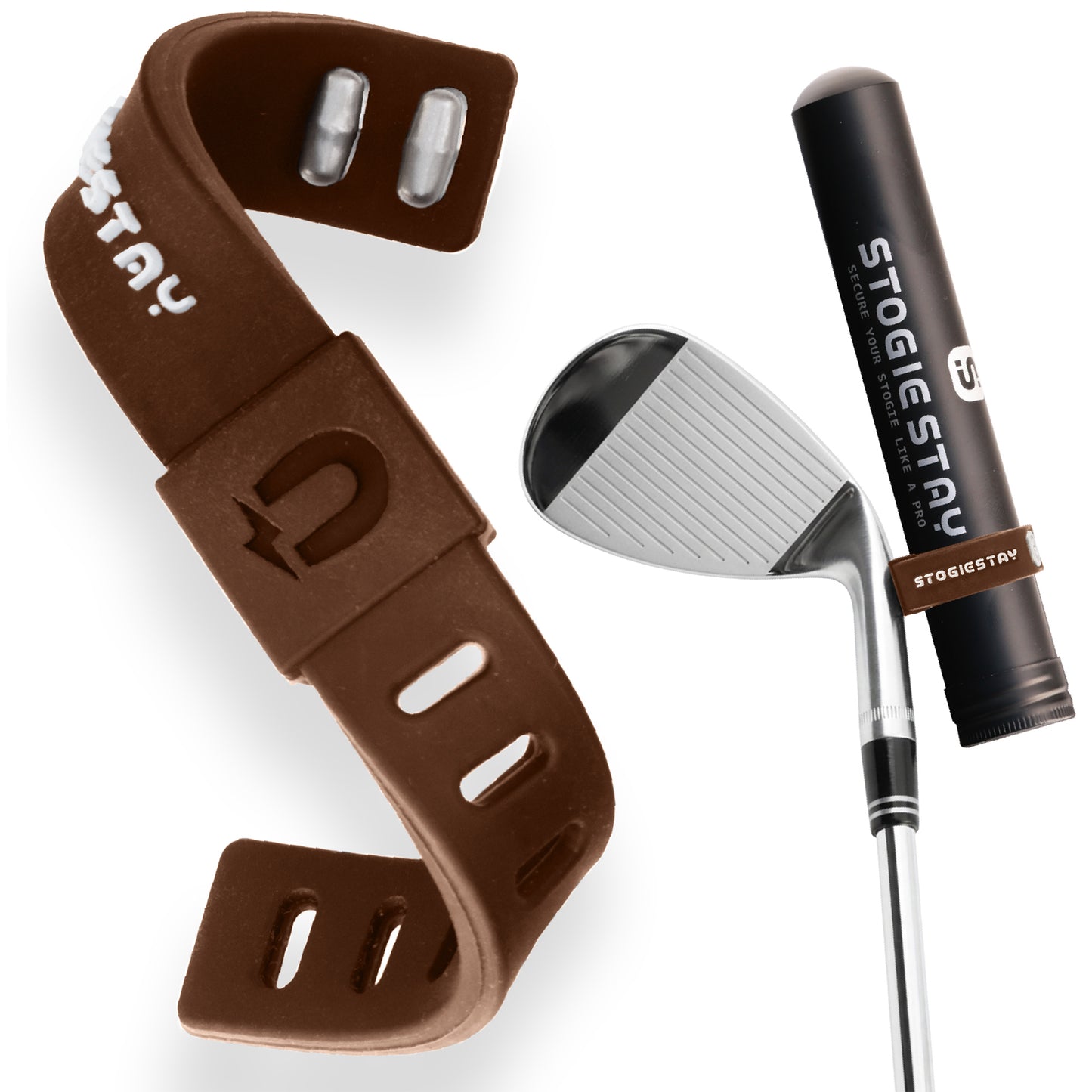 StogieStay Magnetic Stogie Holder - Portable Stogie Clip for Golf Carts & Accessories for Men - Premium Golf Gifts - Perfect for Fishing, Grilling, Camping & Sporting Events