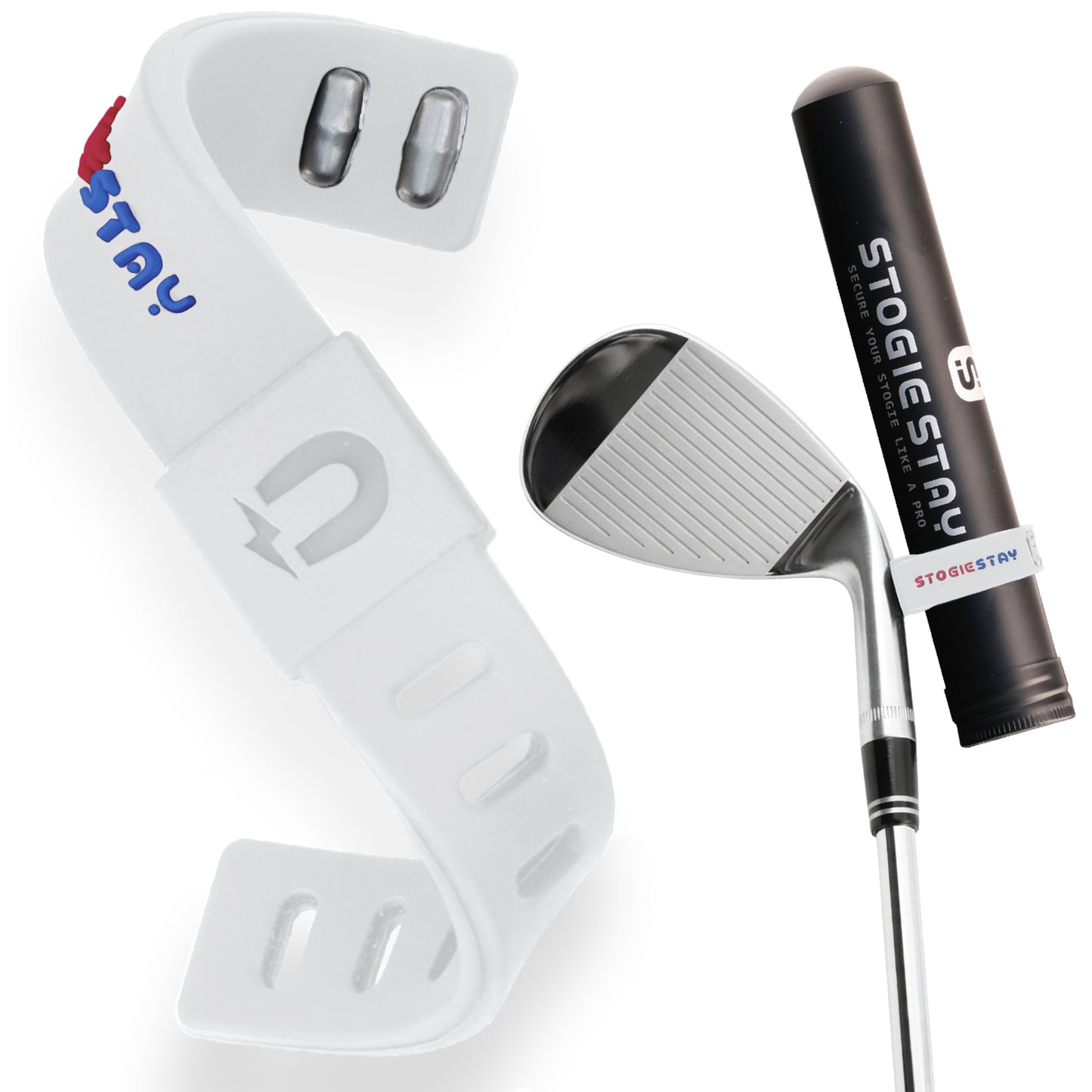 StogieStay Magnetic Stogie Holder - Portable Stogie Clip for Golf Carts & Accessories for Men - Premium Golf Gifts - Perfect for Fishing, Grilling, Camping & Sporting Events