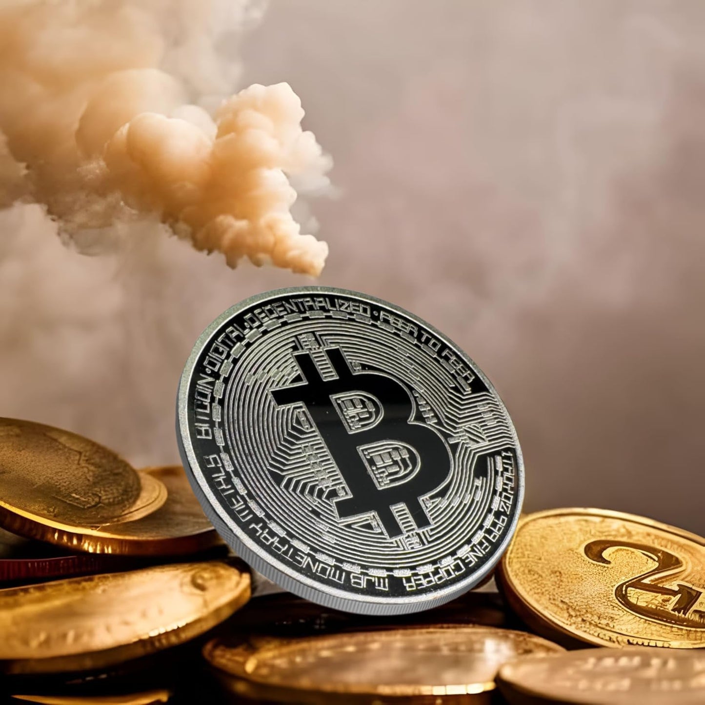 Collector's Edition Bitcoin Coin - Commemorative Cryptocurrency Collectible in Protective Acrylic Display Case - Perfect for Crypto Enthusiasts, Coin Collectors, and Gifts