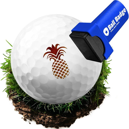 HODL 21 Ball Badge Golf Ball Stamp – Self-Inking Golf Marker, Quick-Dry & Waterproof – No Leaks, No Messy Refills – Durable, Reusable Stamper Golfing Gift & Accessory (Pineapple)