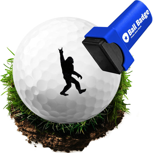 HODL 21 Ball Badge - Golf Ball Stamp, Self-Inking Golf Ball Stamper, Golf Ball Marker, Reusable Golf Ball Marking Tool to Identify Golf Balls - Reusable Ink Stamp (Sasquatch Rock On)